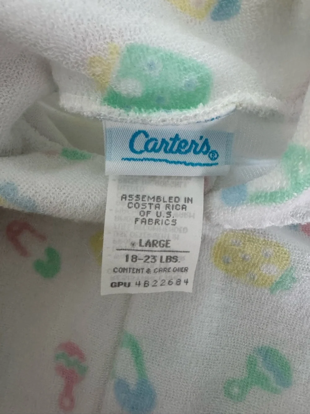 Carters Vintage 2 Pairs Footie Pajamas Size 18 Months